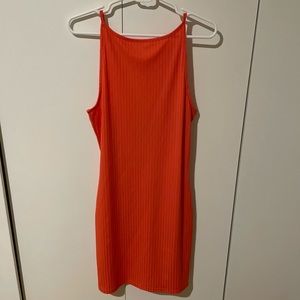 Coral colour mini body on dress